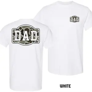 Dad Camo T-Shirt - Large Back "DAD" Print Military Style, Perfect Father's Day Gift For Proud Dads, Best Gift Idea For Dad 2026, Full Colors, Full Sizes