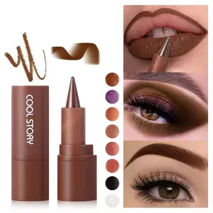 Two-In-One Lip Liner and Lipstick, Matte Finish, Waterproof, Precision Tip for Easy Application, Cone Shape Creates Gradient Effect