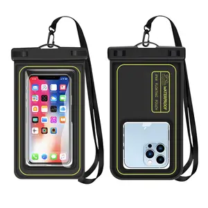 Waterproof Phone Pouch Pack - IPXFloating Waterproof Case with Lanyard for iPhone 15, Jet Ski, Paddle Board Accessories, Pelican Kayak Fishing Waterproof bag iphone 15 accessories jet ski accessories Organiser Protector