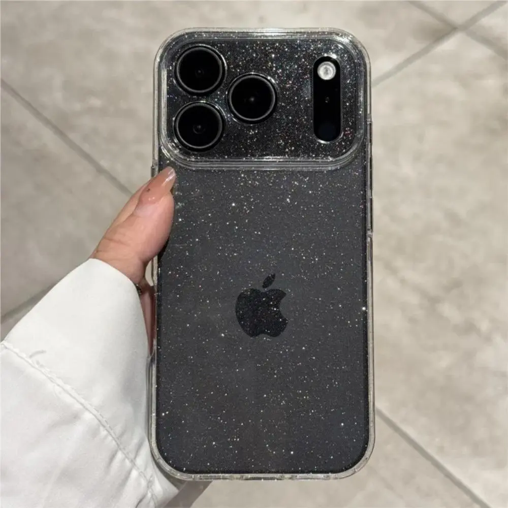Luxury Bling Glitter Silicone Clear Phone Case For iPhone 17 Air 16 15 14 Plus 13 12 17 Pro Max 17Pro Transparent Soft TPU Cover