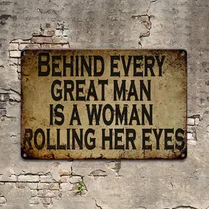 Witty Quote Sign 8x12 Inch Home Decor Smart Sayings Funny Wall Art Gift for Living Room Office Bar Cafe Man Cave Unique Personalized Metal Sign