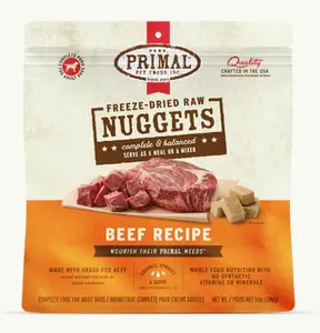 Primal Canine Freeze-Dried Nuggets - Beef Formula