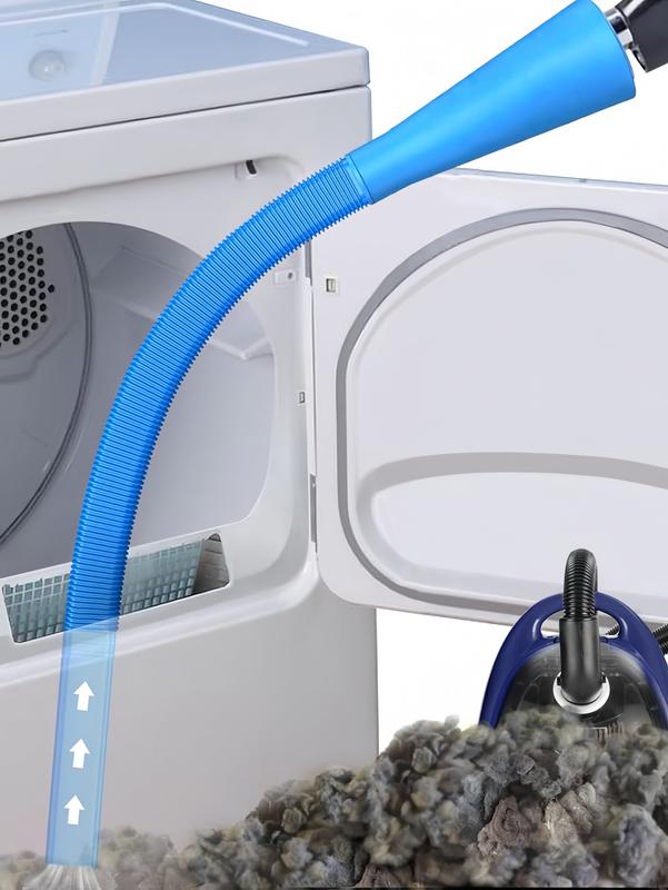 LMMAKE Dryer Vent Cleaner Kit with 31.5 Inch Blue Vacuum Hose Universal Connector for Easy Lint Removal & Fire Prevention LMMAKE Dryer Vent Cleaner Kit with 31.5 Inch Blue Vacuum Hose Universal Connector for Easy Lint Removal & Fire Prevention