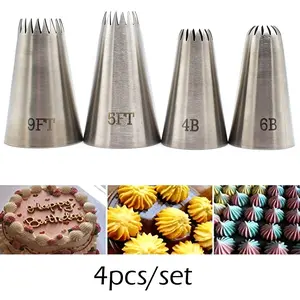 4pcs Cake decoration squeeze nozzle, specialized nozzle tool for cake decoration and pastry making, baking tool