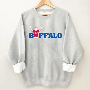 Buffalo Josh Allen Vintage Football Sweatshirt, Game Day Crewneck