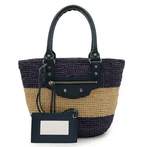 Pre-owned Balenciaga Straw Tote Bags Panier Raffia Handbag