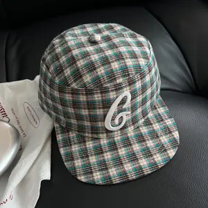 [Stylish Snapback Cap] Stylish & Lightweight Women's Adjustable Snapback Baseball Cap |     Plaid & Solid Color Options, Wide Brim Sun Hat for Outdoor Activities, Casual & Formal Wear, Hand Wash/Dry Clean, Durable Headwear