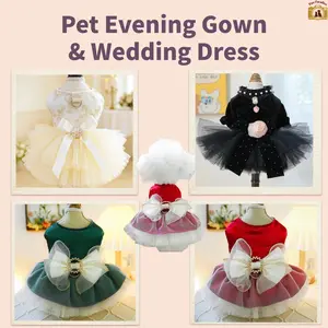 Luxury Pet Evening Gown & Wedding Dress | Eye-Catching Outfit for Dogs & Cats | Perfect for Galentine's, Party & Date Night
