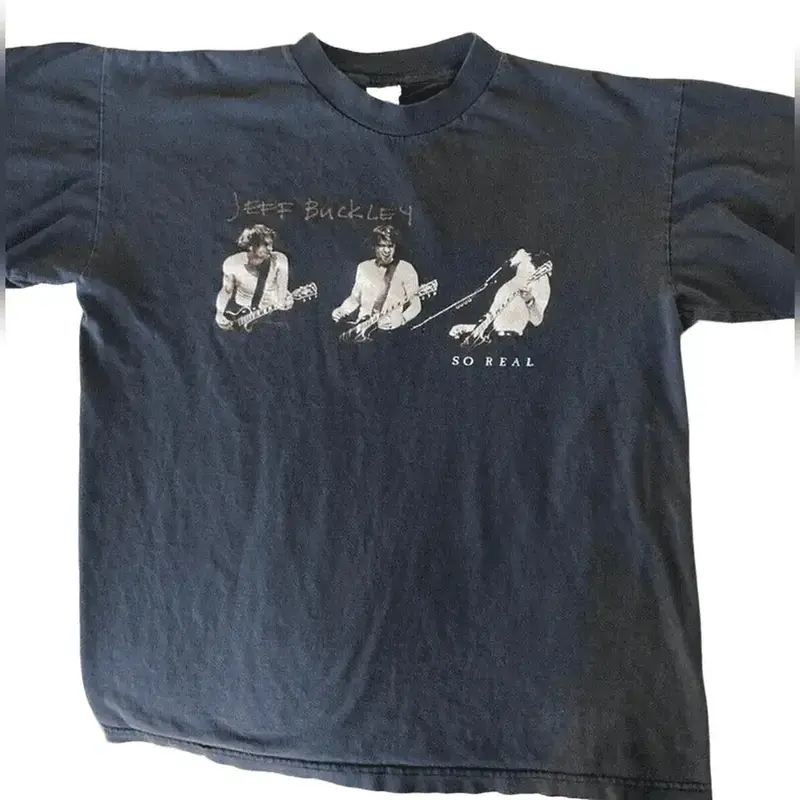 Jeff Buckley So Real 1994 Tour Black Tshirt Cotton Tee One Style, Aesthetic Boho Graphic Tshirt Tee Top Womenswear Streetwear Summer