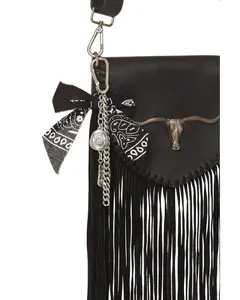 Shyanne Women's Bow Western Bag Charm - Aa275-Black