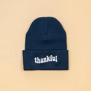 Thankful | Navy Knit Beanie