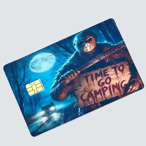 Camping-Themed Credit/Debit Card Skin - Premium Anime Art Design, Durable Material, Custom Decal for Sticker Cards