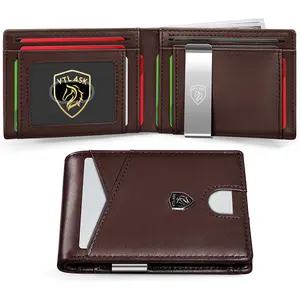 VTLASK 2025 Ultra-thin Invisible RFID Wallet for Men Trendy Secure with Multiple Card Slots Anti-theft Technology Ultra-light Portable Cardholder