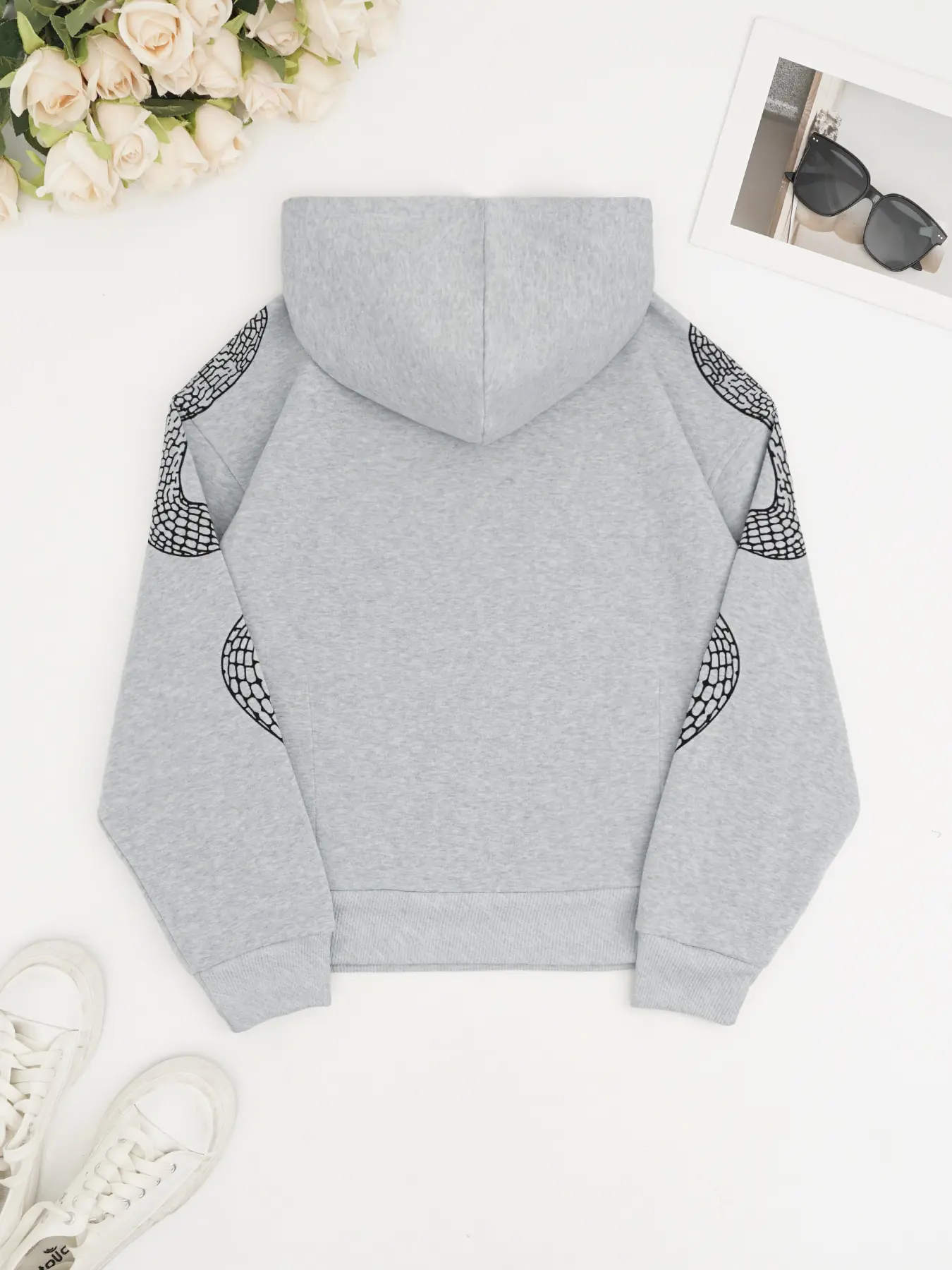 Y2K Street Snake Like Letter Printed Autumn/Winter Fashion Hoodie