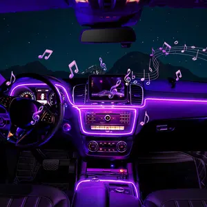 LED Interior Strip Light-   APP Control, Multicolor RGB 5 in 1 with 236 inches Fiber Optic Ambient Lighting Kits, 16 Million Colors Sound  Neon Led Lights Strip for