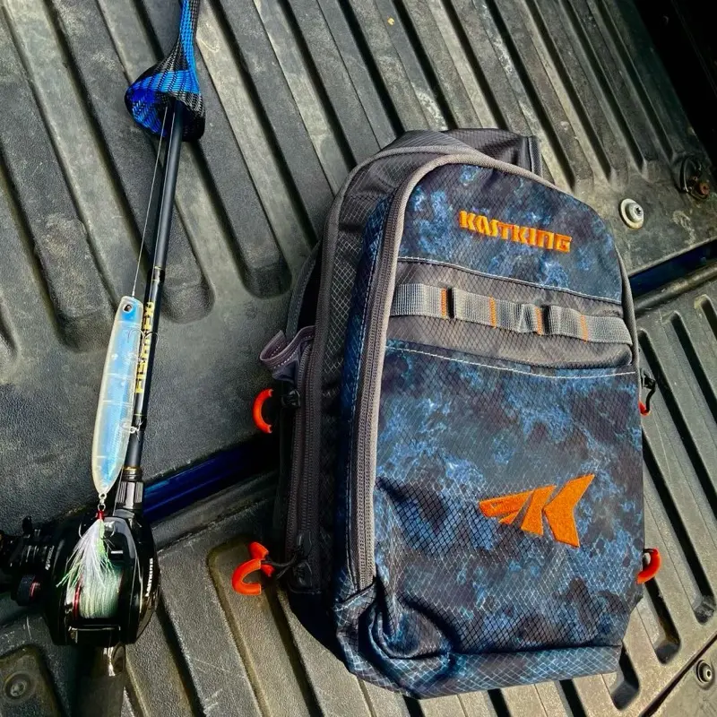 KastKing Spillway Sling Bag - Durable Water-Resistant Fishing Tackle Bag with Multiple Pockets & Compartments for Anglers On The Go