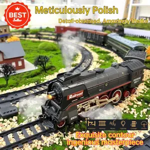 MAGIC Steam Train Set! 3X Realistic Smoke Effect + LED Lights | Immersive Sound & Whistle | Smart Rechargeable Battery | Ultimate Family Bonding Gift for Kids & Collectors water spray year kid kid gift Durable