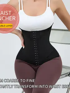 Women's Waist Cincher Belt, Tightening Bodycon Top with Zipper and Buckle, Slimming Strapless Bodysuit, Perfect for Shaping Your Figure