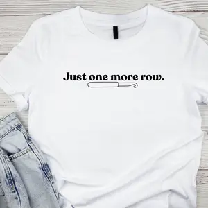 Just One More Row Crochet Tee | Crochet Hook Icon T-Shirt