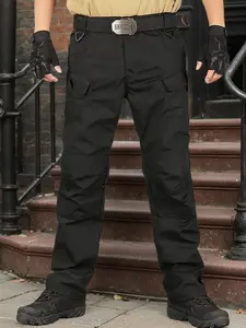 Mens High-Performance Tactical Cargo Pants - Waterproof, Sweatproof for Outdoor Hiking - Durable, Multi-Pocket Design, All-Weather Wear Resistance
