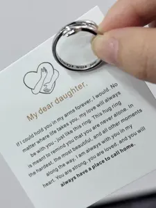 Embrace Your Daughter Ring, Love & Protection Symbol, Perfect Gift for Daughters, Heartfelt Jewelry for Special Moments