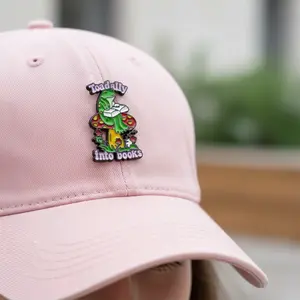 "Toadally Into Books" Pin