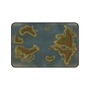 Hunter x Hunter Inspired World Map Mouse Pad, Anime Gamer Desk Mat for Otaku, Manga Fans and RPG Tabletop Setups