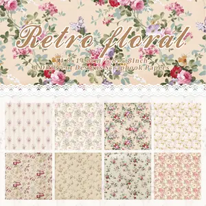 16 Sheets Vintage Floral Scrapbook Paper – Aesthetic Craft Paper for Junk Journals,Gift Wrapping, Collage, Card Making & DIY Projects,TikTokShopJumpstartSale