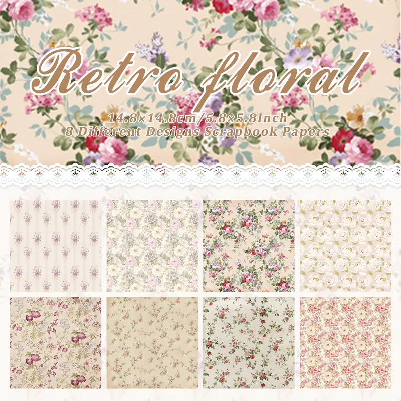 16-Sheet Single-Sided Vintage Textured Craft Paper - DIY Sticker Paper for Scrapbooking, Junk Journals (TikTokShopJumpstartSale)