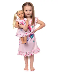 Gabby's Dollhouse Toddler Girls' Heart-Tastic Sleep Nightgown with Matching Doll Dress
