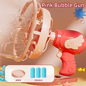 Automatic Angel Electric Bubble Machine - Blows out huge bubbles with small bubbles inside! Children's electric toys, outdoor bubble blowing toys, Valentine's Day Christmas gifts, suitable for boys and girls aged 3-12 years old(excluding batteries)