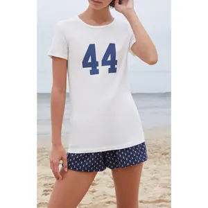 John Galt Women's White Hailie 44 T-Shirt - Multicolor