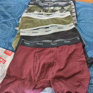 Hanes Originals Boys' Tween Boxer Briefs Pack, Olive Palm Print & Assorted, 6-Pack