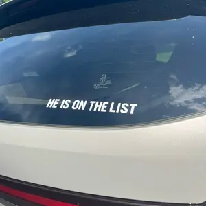 He Is On The List Vinyl Car Decal