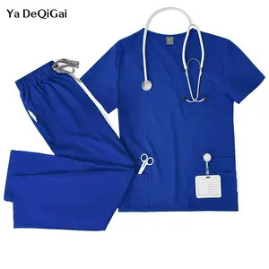 New styleUnisex Medical Uniforms Men Nursing Clothes Lab Beauty Costume Nurse Scrubs Set Doctor Dentist Workwear Clinical Pants