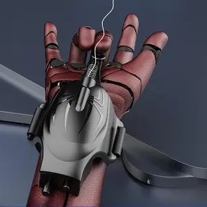 Spider Web Shooter Glove Set, Electronic Realistic Fake Rechargeable Automatic Silk Launcher, Includes Gloves Suction Cup, Perfect Toy Gift for Kids & Adults