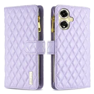 Wallet Style Phone Case for Oppo Series, Flip Book Zip Design, Premium Feel, Unisex, Small Chanel Zip Pouch Cover Bf15 Model