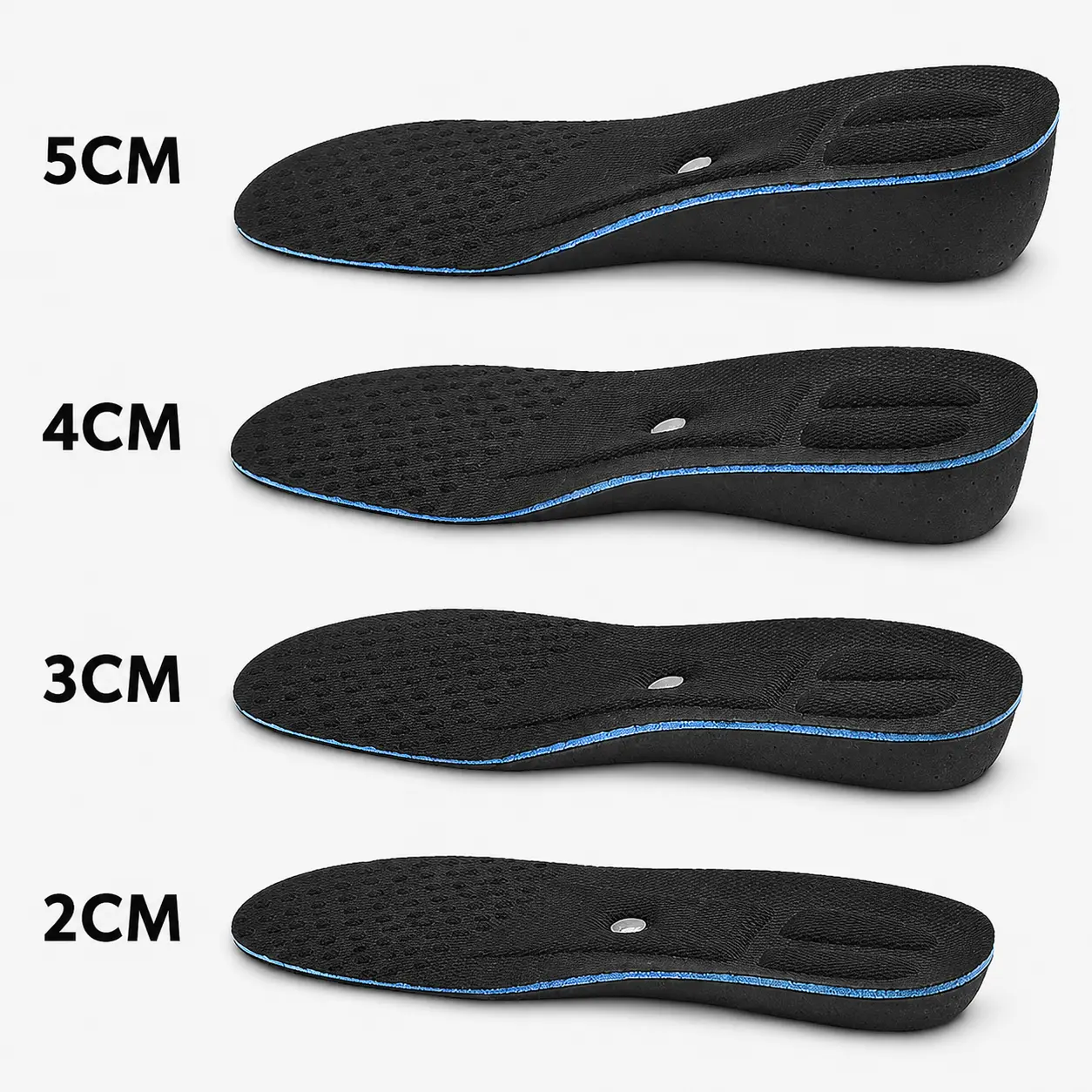 2-5cm Height Increase Insoles Magnet Templates Insole For Feet Arch Support Heighten Orthopedic Shoes Sole Pad Unisex Damping