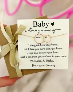 New mom baby and me infinity necklace, Congratulations baby gift, pregnancy gift, baby shower & gender reveal gift!