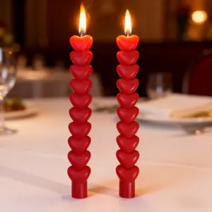 2pcs Heart Candles French Vintage Wine Aromatherapy Romantic Mood Wedding Home Decoration Home Candle Holder Home Decor