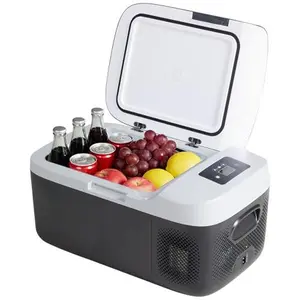 17QT Single-Zone Portable Car Refrigerator Electric Cooler and Freezer -4℉ to 68℉ Temperature Range 12/24V DC and 100-240V AC for Camping Road Trips and Vehicles