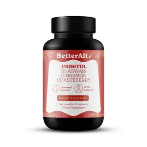 BetterAlt Inositol Complex | Multivitamin to aid Cycle Support and Hormonal health | Shatavari, Vit B6, Black Cohosh, Chaste Berry | 60 capsules