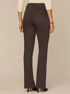 "Ab"solution® High Rise Petite Itty Bitty Boot Pants with Rhinestones