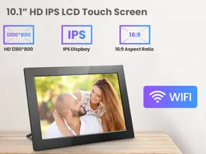 10.1 Inch WiFi Digital Picture Frame, HD Touch Screen Share Photos and Videos Remotely via APP