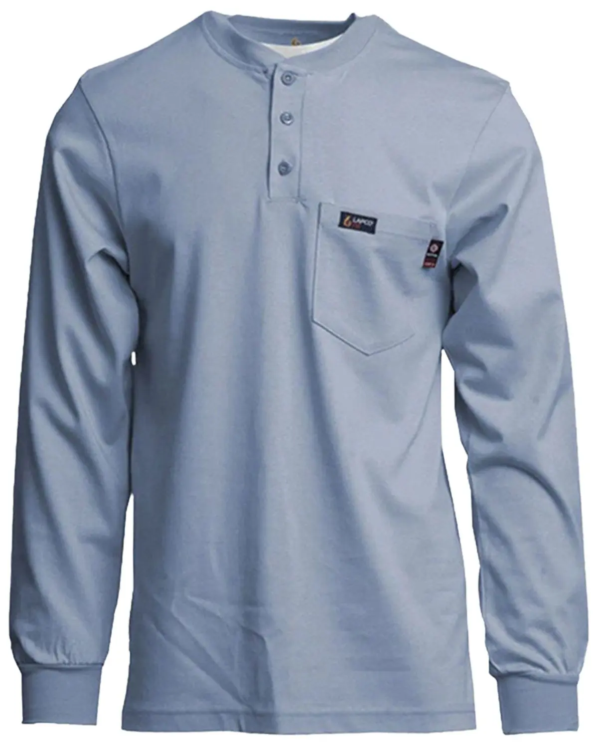 Lapco Men's Men'S Fr Long Sleeve Button-Down Henley Work Shirt Big And Tall - Frt-Hje-Mbl-Big 5Xl-6Xl