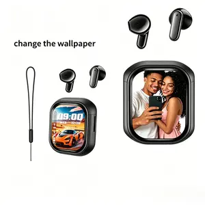 Gift for Teens 2026 – Open Ear Bluetooth Earbuds, LED Touchscreen, Custom Screensaver, 24H Battery, IPX4, 40ms Low Latency, HiFi Sound, Remote Shutter for Selfie, for Running, Office & Side Sleepers