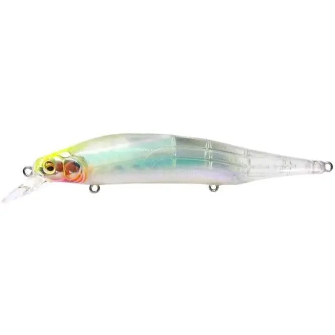 Handmade Suspending Jerkbait, 4 1/2 in 1/2 oz Shiner Lure with Tungsten Weight System, High-Pitch Action and Intense Flashing, Pre-Rigged with Treble Hook, 1/2 Ounce, 4 1/2 Inch