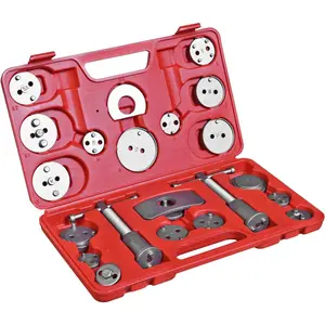 Brake Caliper Press Tool Kit, Disc Brake Piston Caliper Compressor Tool Set for Brake Pad Replacement Reset, Red,