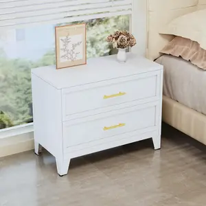 GEITIN 2-Drawer Modern Storage Organizer Unit, Metal Dresser for Bedroom, Fluted Panel Dresser,  Large Storage Space for Nursery, Bedroom ikea  eket