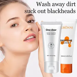 Ice Sand Cleanser + Blackhead Removal Set, Gentle Clean Face Wash + Nose Patches, Deep Clean Pores, Non-Irritating, Suitable for All Skin Types